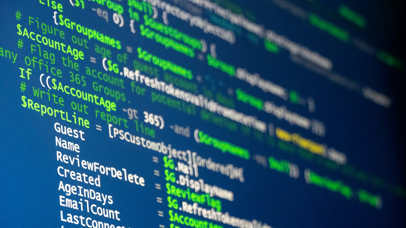 Engineers reviewing code together