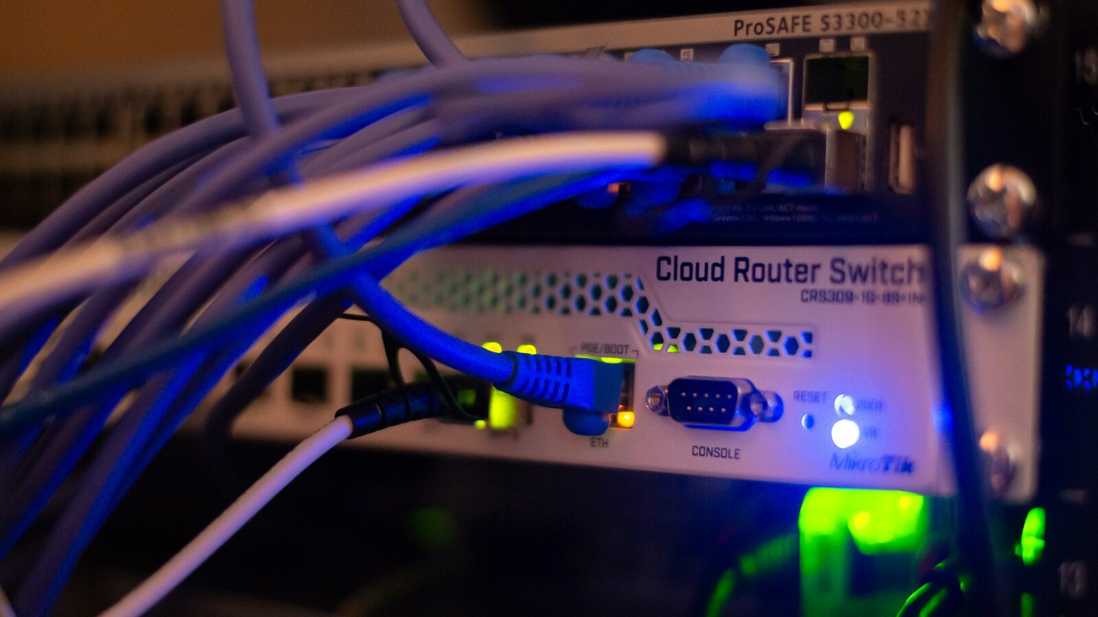Server room in a data center